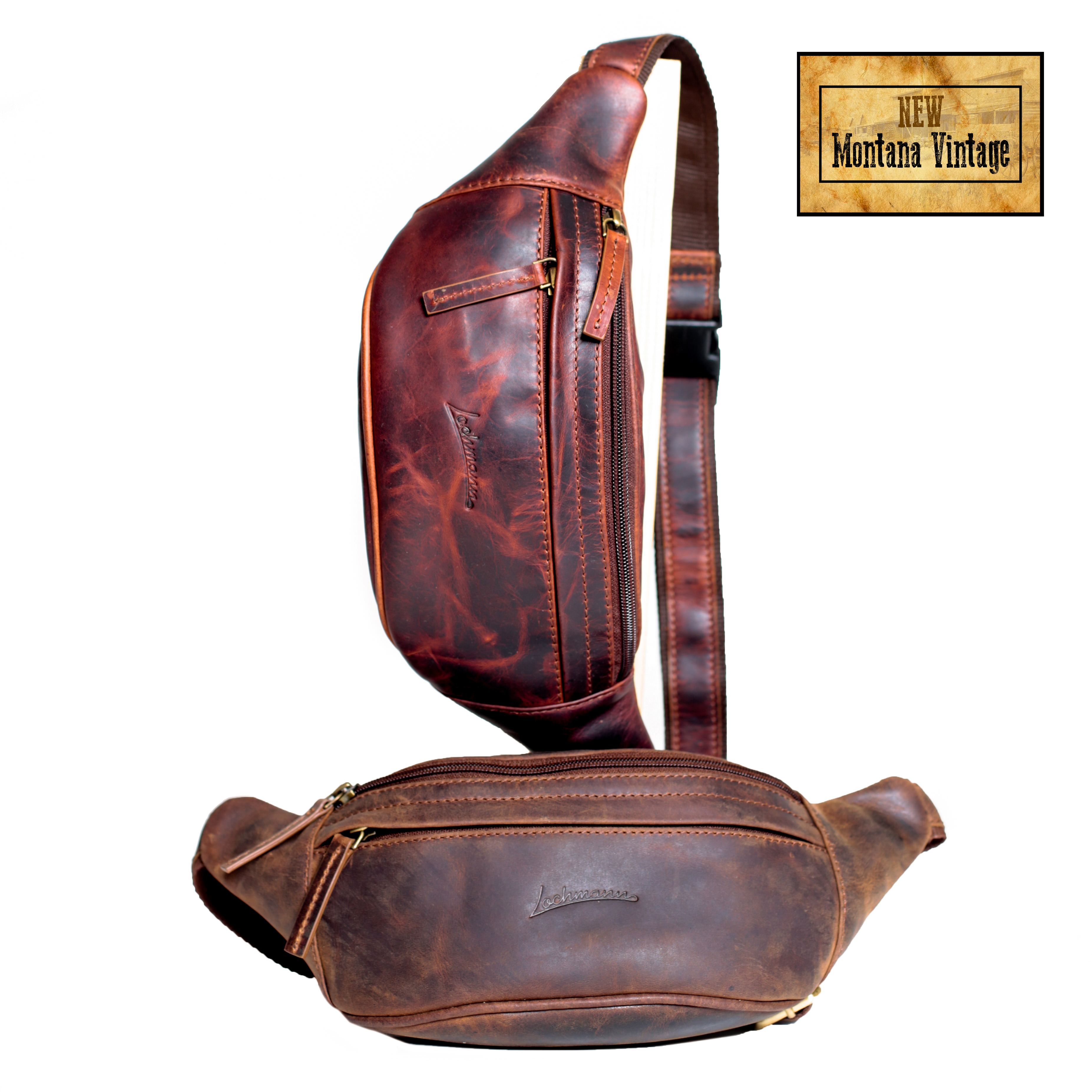 Bauch-Brusttasche aus Büffelleder Brown (Art.033B)
