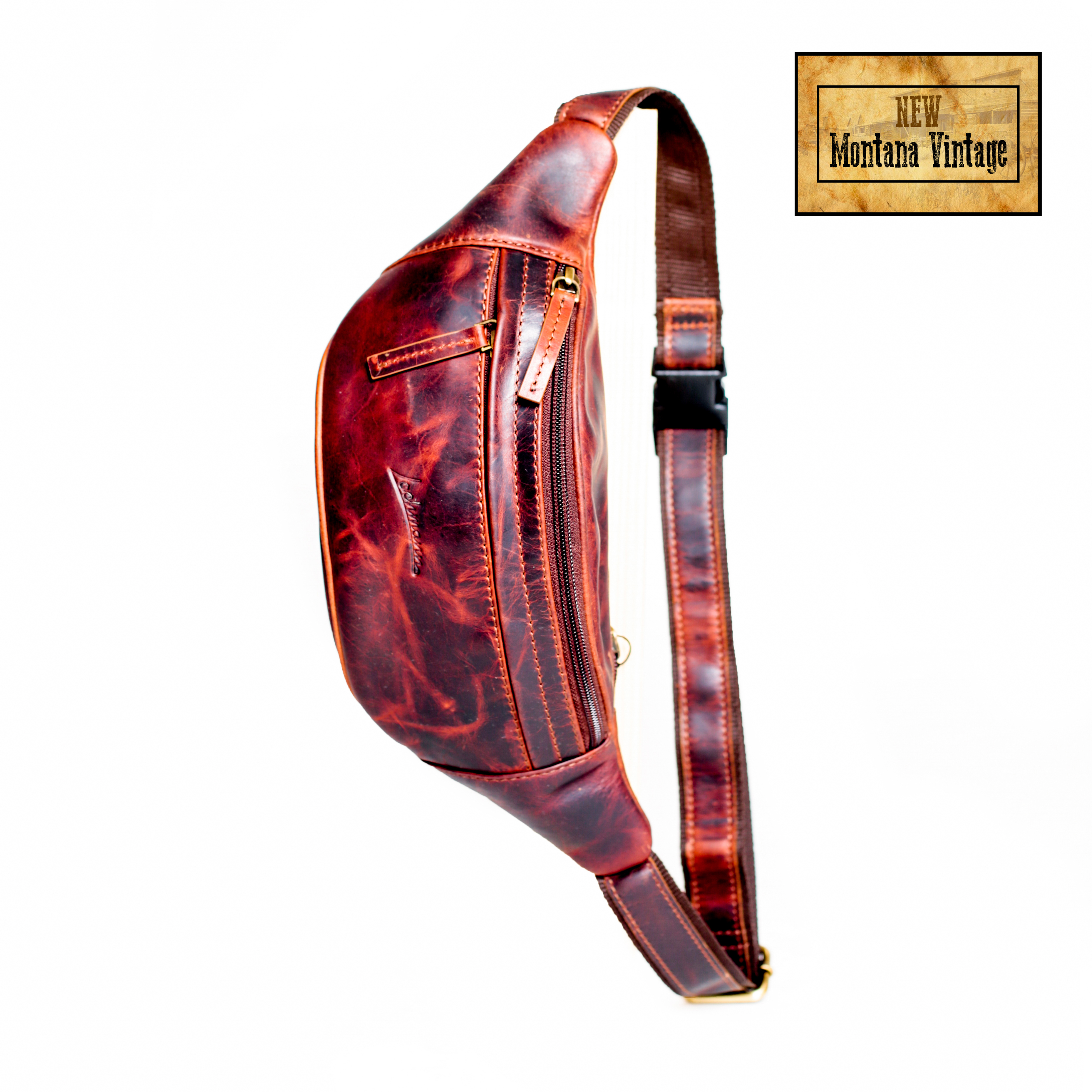 Bauch-Brusttasche aus Büffelleder Brown (Art.033B)